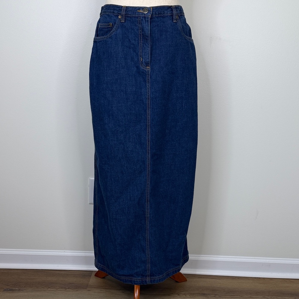 Vintage Rafaella Sport Denim Maxi Skirt